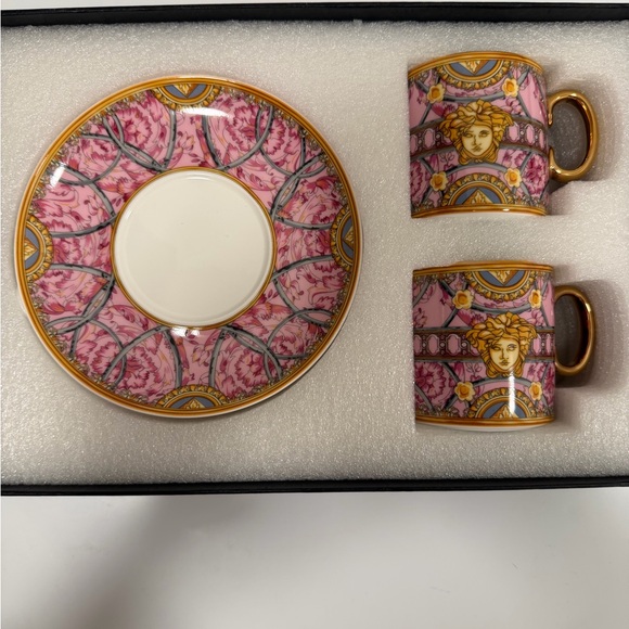 Versace Pink and Gold Teacup Set - Picture 2 of 7